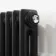 Athens Matt Black Double Column Horizontal Traditional Radiator 600x1190mm