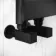 Seville Matt Black Designer Flat Panel Heated Towel Rail 1600x600mm