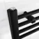Barcelona Matt Black Straight Heated Towel Rail 1200x400mm