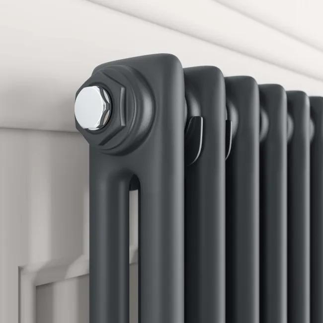 Athens Anthracite Double Column Vertical Traditional Radiator 1800x560mm