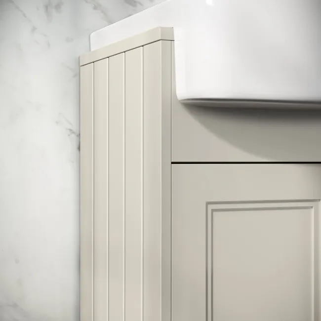 Monaco Chalk White Basin Vanity 600mm