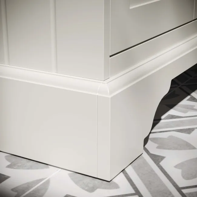 Lucia Chalk White Double Vanity With Oak Effect Top & Round Counter Top Basin 1200mm