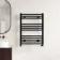 Naples Premium Matt Black Straight Heated Towel Rail 800x600mm