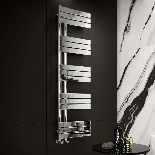 Seville Chrome Designer Flat Panel Heated Towel Rail 1600x450mm