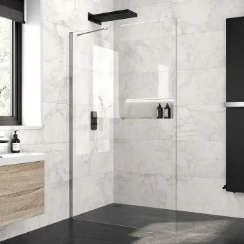 Copenhagen Easy Clean 8mm Wet Room Shower Glass Panel 1200mm