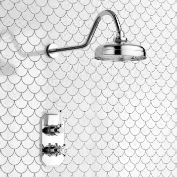 Shannon Premium Traditional Thermostatic Shower Set - 200mm Head