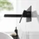 Avon Matt Black Waterfall Wall Mounted Basin Mixer Tap