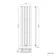 Faro Matt Black Single Flat Panel Vertical Radiator 1600x420mm
