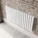 Faro White Single Flat Panel Horizontal Radiator 600x1190mm