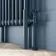 Athens Inky Blue Double Column Horizontal Traditional Radiator 600x785mm
