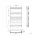 Santorini Chrome Flat Panel Heated Towel Rail 1000x600mm