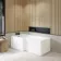 L Shaped 1700 Shower Bath - Left Handed