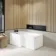 L Shaped 1500 Bath with Front Panel - Left Handed