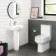 Denver Rimless Fully Back to Wall Close Coupled Toilet & Pedestal Basin Set