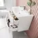 Bali Gloss White Wall Hung Basin Drawer Vanity 800mm