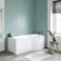 P Shaped 1600 Bath with Front Panel - Right Handed