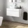 Trent Gloss White Wall Hung Drawer Vanity with Curved Counter Top Basin 800mm