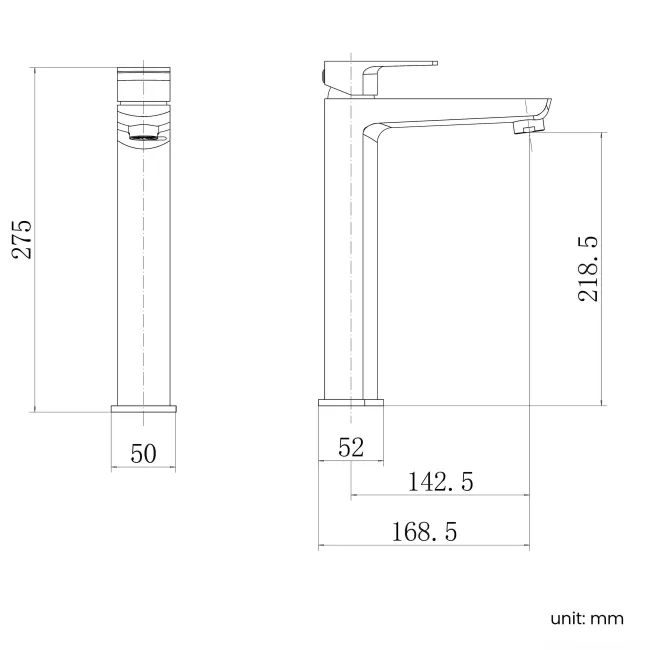 Soar Chrome High Rise Basin Mixer Tap