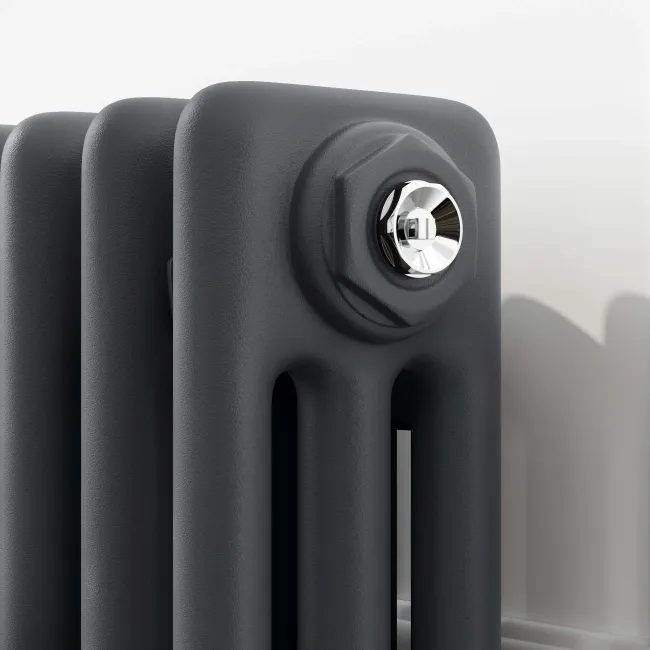 Athens Anthracite Triple Column Horizontal Traditional Radiator 600x785mm