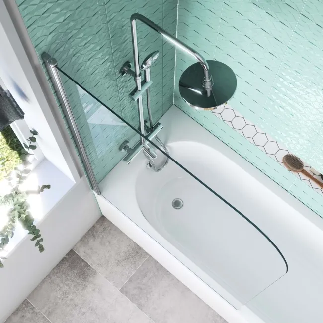 Geneva Easy Clean 6mm Bath Screen - 800mm