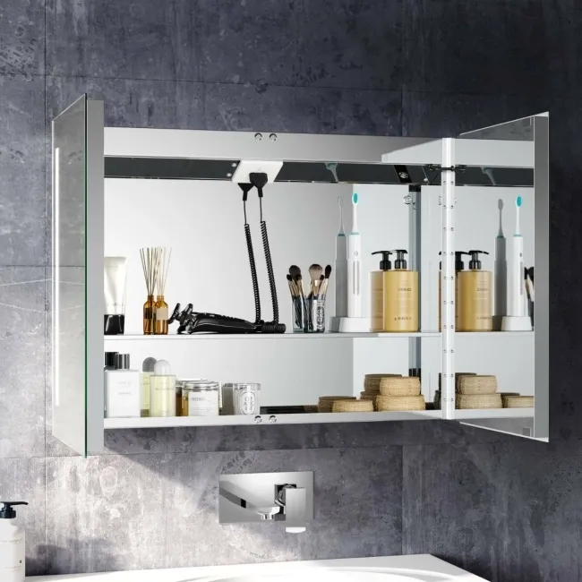 Emielia Illuminated LED Mirror Cabinet With BLUETOOTH Speaker 600x800mm