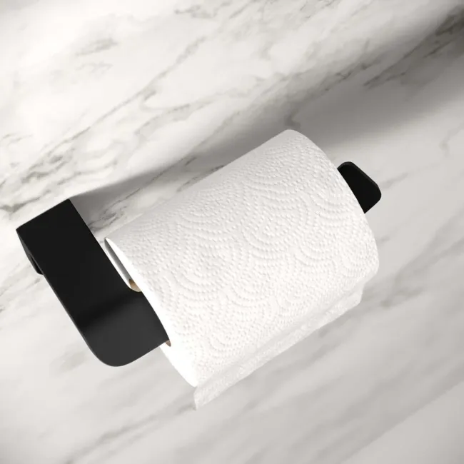 Eloise Matt Black Toilet Roll Holder