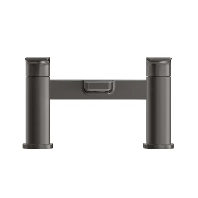 Soar Gunmetal Grey Basin & Bath Mixer Tap Set