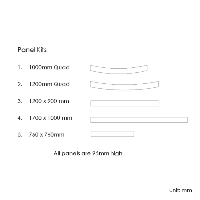 London Rectangular Stone Shower Tray 1600x800mm & Riser Kit