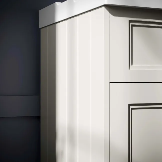 Lucia Chalk White Basin Vanity 830mm