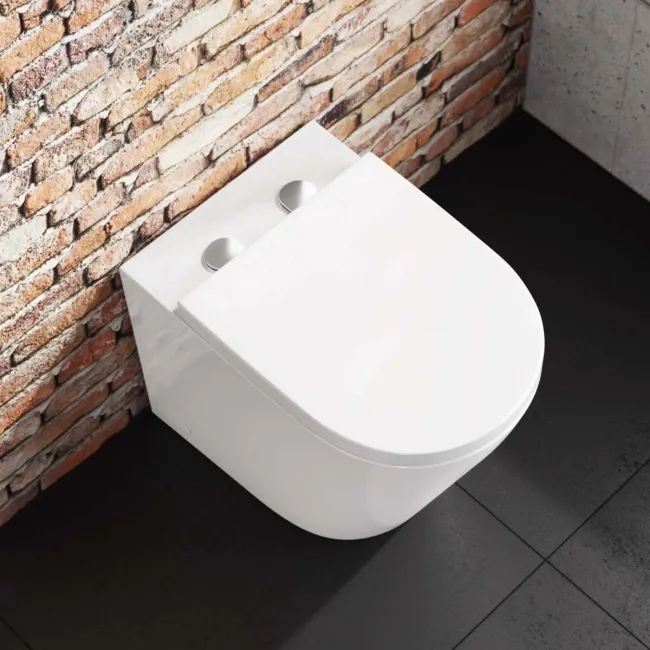 Boston Rimless Back To Wall Toilet With Premium Soft Close Seat