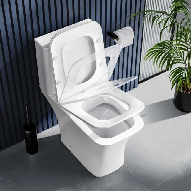 Houston Rimless Close Coupled Toilet With Premium Soft Close Seat