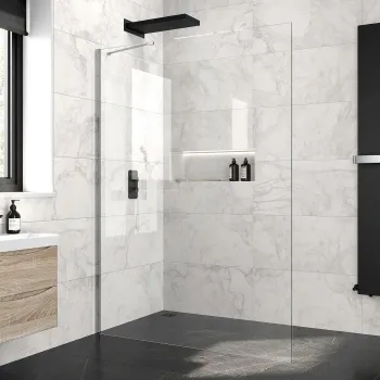 Copenhagen Easy Clean 8mm Wet Room Shower Glass Panel 1400mm