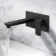 Soar Matt Black Wall Mounted Basin Mixer Tap