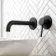 Selma Matt Black Wall Mounted Basin Mixer Tap