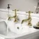 Tweed Traditional Brushed Brass Hot & Cold Basin Taps