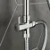 Lismore Square Chrome Shower Riser Kit