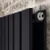 Faro Matt Black Double Flat Panel Vertical Radiator 1600x490mm