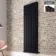 Faro Matt Black Double Flat Panel Vertical Radiator 1800x560mm