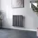 Marbella Anthracite Single Oval Panel Radiator 600x600mm