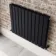 Faro Matt Black Double Flat Panel Horizontal Radiator 600x770mm