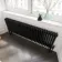 Athens Matt Black Triple Column Horizontal Traditional Radiator 450x1415mm