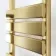Santorini Brushed Brass Flat Panel Heated Towel Rail 1200x600mm