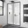 London Matt Black 6mm Sliding Shower Door 1200mm