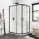 London Matt Black 6mm Offset Quadrant Shower Enclosure 1200x900mm
