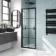 London Matt Black Grid 6mm Bifold Shower Door 800mm