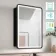 Olivia Black Framed Illuminated LED Mirror Cabinet With BLUETOOTH Speaker 710x500mm