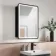 Olivia Black Framed Illuminated LED Mirror Cabinet With BLUETOOTH Speaker 710x500mm