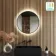 Mollie Black Framed Round Backlit llluminated LED Mirror 500mm