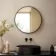 Essence Black Framed Round Bathroom Mirror 600mm