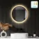Delilah Black Framed Round Backlit llluminated LED Mirror 500mm